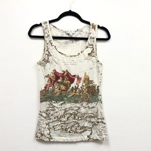 Cabi Nautical Map Tank Top  Style 499